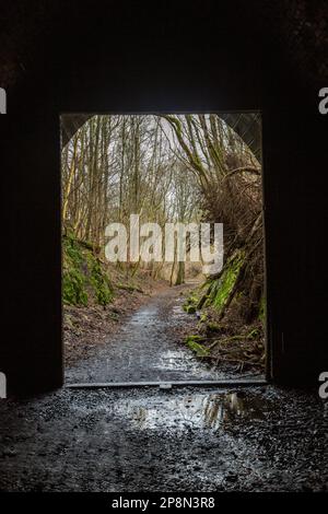 Peebles Railway Tunnel, Neidpath Tunnel bei Peebles, Schottland Stockfoto