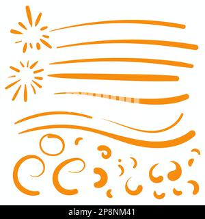 Orangefarbenes Muster Mit Geschwungenem Logo Und Ornamentdesign Stock Vektor