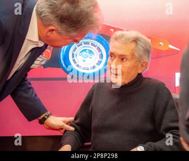 01/23/2019 Turin (Italien) Marcello Gandini im Automobilmuseum Turin Anlässlich der Präsentation der Ausstellung gewidmet Zu ihm Stockfoto