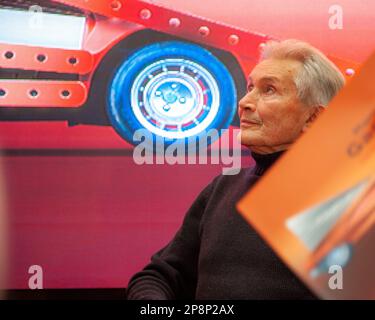 01/23/2019 Turin (Italien) Marcello Gandini im Automobilmuseum Turin Anlässlich der Präsentation der Ausstellung gewidmet Zu ihm Stockfoto