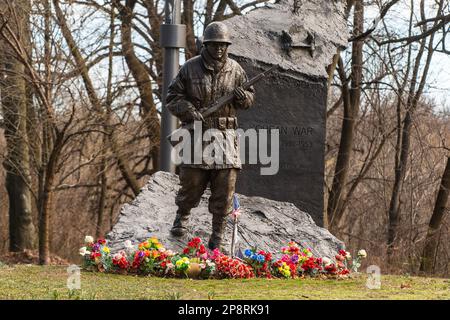 Korean war Memorial in Flushing Queens vom Bildhauer William Crozier Stockfoto