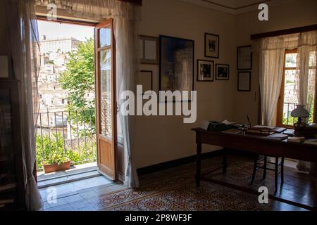 Das Haus von Salvatore Quasimodo in Modica, Sizilien, Italien Stockfoto