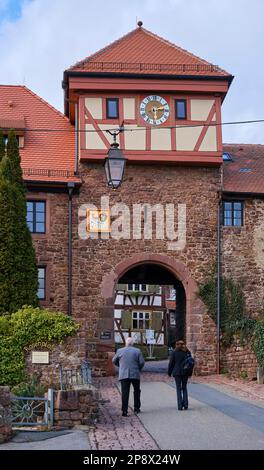 Mittelalterliches Stadttor Von Dilsberg, Neckargemund, Baden-Württemberg, Deutschland, Europa. Stockfoto