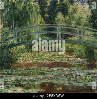 Die japanische Fußgängerbrücke und der Wasserlilie Pool, Giverny 1899 von Claude Monet Stockfoto
