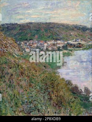 Blick auf Vétheuil 1880 von Claude Monet Stockfoto