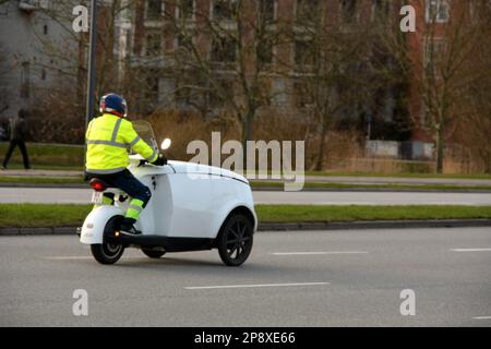 Transport Cars Boards in Kopenhagen in Dänemark Stockfoto