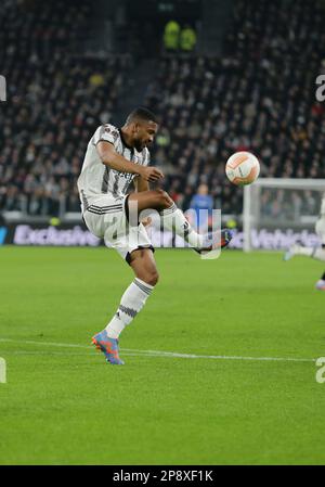 Turin, Italien. 09. März 2023. Bremer of Juventus während der UEFA Europa League, Fußballspiel zwischen Juventus und Freiburg am 09. März 2023 im Allianz Stadium, Turin, Italien Foto Ndrerim Kaceli Credit: Independent Photo Agency/Alamy Live News Stockfoto