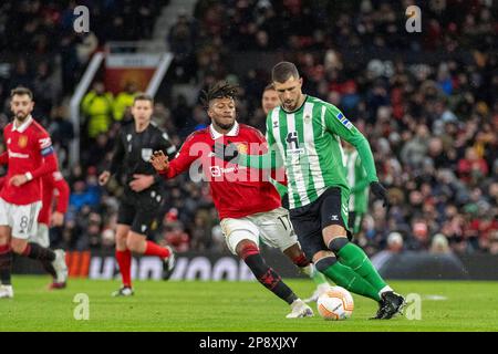 Manchester, Großbritannien. 09. März 2023. Während des UEFA Europa League Fußballspiels zwischen Manchester United und Real Betis Credit: CORDON PRESS/Alamy Live News Stockfoto