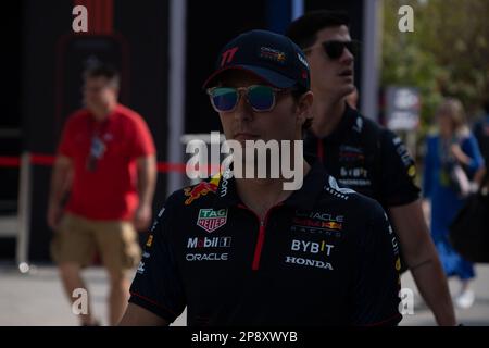 MANAMA, BAHRAIN, Sakhir Circuit, 5. März 2023: Nr. 11. Sergio PEREZ Mendoza, MEX, Oracle Red Bull Racing, während des Bahrain Formel 1 Grand Prix bei Stockfoto