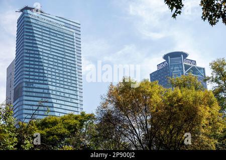 Mexico City, The Ritz Carlton BBVA, Chapultepec Uno R509 Tower, zeitgenössische Architektur von Taller G ArcArcArquitectos, Hochhaus Wolkenkratzer Stockfoto