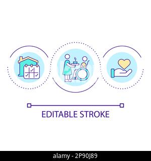 Symbol für Loop für permanente Assistenz Stock Vektor