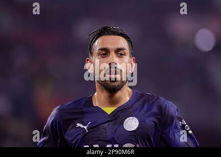 Sevilla, Spanien. 09. März 2023. Irfan Kahveci (17) von Fenerbahce, der während des Spiels der UEFA Europa League zwischen dem FC Sevilla und Fenerbahce im Estadio Ramon Sanchez Pizjuan in Sevilla gesehen wurde. (Foto: Gonzales Photo/Alamy Live News Stockfoto