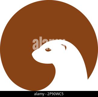 Otter Icon Logo-Design-Illustration Stock Vektor