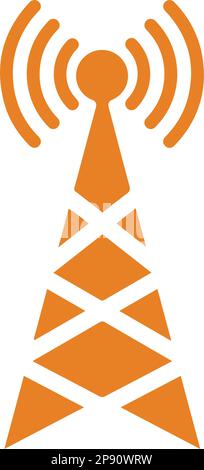 Kommunikation, Netzwerk, Tower-Symbol, Vektorgrafiken für verschiedene Anwendungen. Stock Vektor