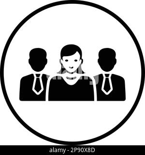 Symbol für Gruppe, Teamleiter. Wunderschöne, sorgfältig gestaltete Ikone. Gut organisierte und editierbare Vektor für alle Verwendungen. Stock Vektor