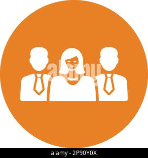 Symbol für Gruppe, Teamleiter. Wunderschöne, sorgfältig gestaltete Ikone. Gut organisierte und editierbare Vektor für alle Verwendungen. Stock Vektor