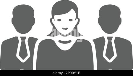 Symbol für Gruppe, Teamleiter. Wunderschöne, sorgfältig gestaltete Ikone. Gut organisierte und editierbare Vektor für alle Verwendungen. Stock Vektor