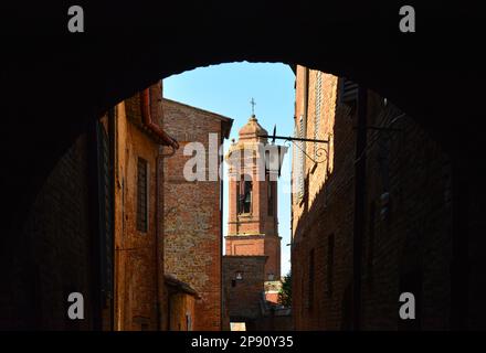 Città della Pieve (Italien) - Eine eindrucksvolle Altstadt in der Provinz Perugia, Umbrien, mit Renaissance-Architektur. Hier ist das historische Zentrum Stockfoto