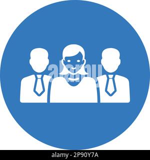 Symbol für Gruppe, Teamleiter. Wunderschöne, sorgfältig gestaltete Ikone. Gut organisierte und editierbare Vektor für alle Verwendungen. Stock Vektor