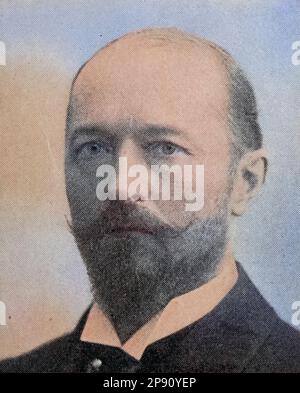 Emil Adolf Behring, ab 1901 von Behring (15. März 1854-31. März 1917) war ein deutscher Mediziner, Immunologe, Serologe und Unternehmer. Er war Begründer der passiven Antitoxischen Schutzimpfung und erhielt 1901 den ersten Nobelpreis für Physiologie oder Medizin, Historisch, Digital Restaurant Reproduktion von einer Vorlage aus dem 19. Hundert Stockfoto