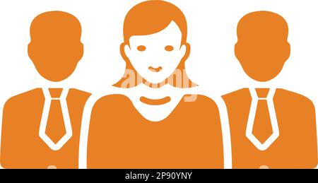 Symbol für Gruppe, Teamleiter. Wunderschöne, sorgfältig gestaltete Ikone. Gut organisierte und editierbare Vektor für alle Verwendungen. Stock Vektor