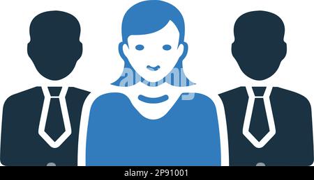 Symbol für Gruppe, Teamleiter. Wunderschöne, sorgfältig gestaltete Ikone. Gut organisierte und editierbare Vektor für alle Verwendungen. Stock Vektor
