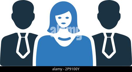 Symbol für Gruppe, Teamleiter. Wunderschöne, sorgfältig gestaltete Ikone. Gut organisierte und editierbare Vektor für alle Verwendungen. Stock Vektor