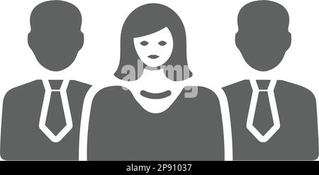 Symbol für Gruppe, Teamleiter. Wunderschöne, sorgfältig gestaltete Ikone. Gut organisierte und editierbare Vektor für alle Verwendungen. Stock Vektor