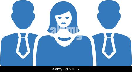 Symbol für Gruppe, Teamleiter. Wunderschöne, sorgfältig gestaltete Ikone. Gut organisierte und editierbare Vektor für alle Verwendungen. Stock Vektor