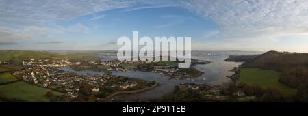 Anderton & Mount Edgcumbe, Cornwall, Drohne Luftpanorama Foto Stockfoto