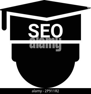 SEO Academy-Symbol. Gut organisiert einfache Vektor und akribisch Design. Stock Vektor