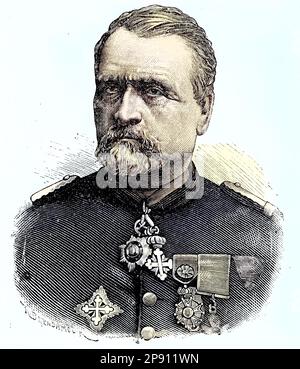 Emmanuel Felix de Wimpffen, Graf von Wimpffen, 1811 - 1884, war ein französischer Soldat und General österreichischer Abstammung, Situation aus der Zeit des Deutsch-Französischen Krieges oder Deutsch-Französischer Krieges, 1870-1871, Historisch, Digital Restaurierte Reproduktion von einer Vorlage aus dem 19. Hundert Stockfoto