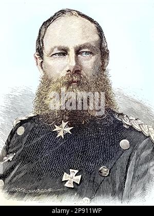 Carl Ludwig von Schlotheim, seit 1866 Freiherr von Schlotheim, 1818 - 1889, war ein preußischer General der Kavallerie, Situation aus der Zeit des Deutsch-Französischen Krieges oder Deutsch-Französischen Krieges, 1870-1871, Historisch, digital restaurierte Reproduktion von einer Vorlage aus dem 19. Hundert Stockfoto