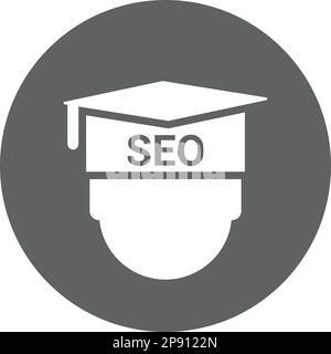 SEO Academy-Symbol. Gut organisiert einfache Vektor und akribisch Design. Stock Vektor