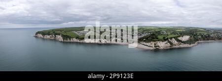Bier, Devon - Drohnen-Panoramafoto Stockfoto