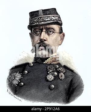 Militärpersonen im Deutsch-Französischen Krieg 1870 - 1871, Louis Leon Cesar Faidherbe, 3. 1818.-29. Juni. September 1889, war ein französischer General und Kolonialverwalter, Historisch, Digital Restaurierte Reproduktion von einer Vorlage aus dem 19. Hundert Stockfoto