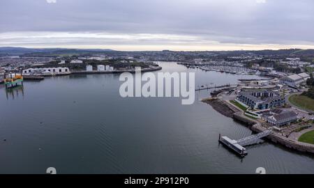 Cattewater, Plymouth, Devon Luftpanorama-Foto Stockfoto