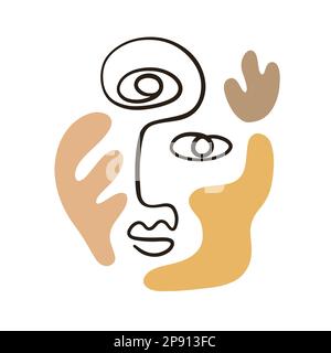 Trendige Flächenvektordarstellung mit einer Linie Stock Vektor