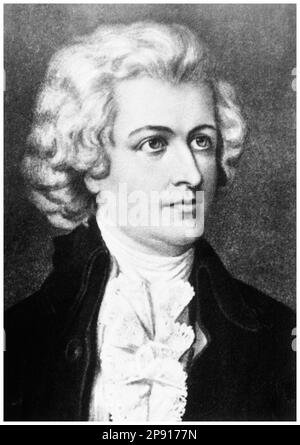 Wolfgang Amadeus Mozart, (1756-1791), Komponist, Foto eines Porträtgemäldes von Detroit Publishing Co, 1915-1925 Stockfoto