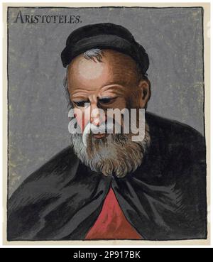 Aristoteles (384-322 v. Chr.), antiker griechischer Philosoph und Polymathematik, Porträt eines unbekannten Künstlers, deutsche Schule, 1751-1850 Stockfoto