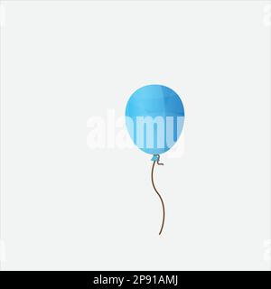 Vektorset aus realistisch isolierten bunten Ballons für Vorlagen- und Einladungsdekoration auf transparentem Hintergrund. Stock Vektor