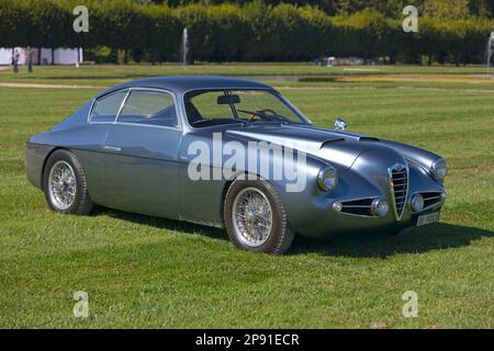 Chantilly, Frankreich - September 03 2016: Alfa Romeo 1900 SS Zagato wurde zwischen 1954 und 1958 vom italienischen Hersteller Alfa Romeo hergestellt. Stockfoto