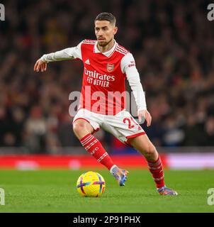 London, Großbritannien. 01. März 2023. 01. März 2023 - Arsenal gegen Everton - Premier League - Emirates Stadium Arsenals Jorginho während des Premier League-Spiels im Emirates Stadium, London. Bildkredit: Mark Pain/Alamy Live News Stockfoto