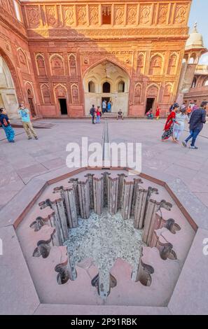Arga Fort Brunnen, UNESCO-Weltkulturerbe in Indien Stockfoto