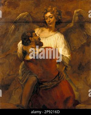 Jacob Wrestling mit dem Engel, ca. 1659, von Rembrandt Stockfoto