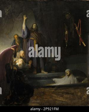 Die Erziehung von Lazarus circa 1630-1632 durch Rembrandt Stockfoto