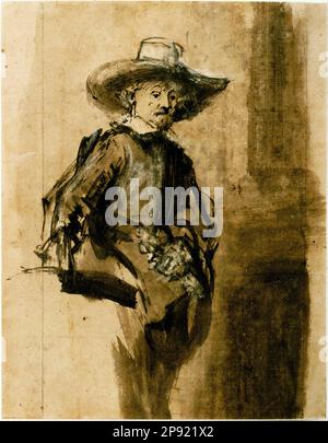 Studium für einen der Syndics, Volckert Jansz 1662, von Rembrandt Stockfoto