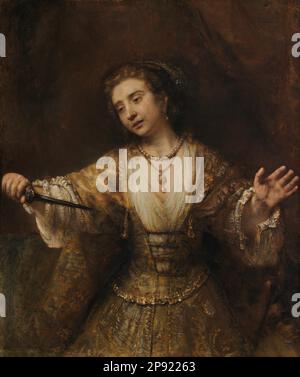 Lucretia 1664 von Rembrandt Stockfoto