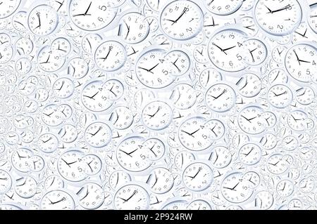 Droste-Effekt-Hintergrund mit unendlicher Taktspirale. Abstraktes Design für Konzepte in Bezug auf Zeit und Termin Stockfoto