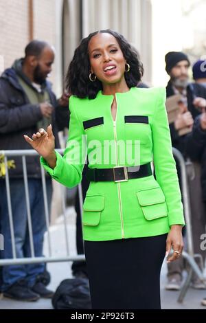 New York, New York, USA. 9. März 2023. Kerry Washington für Promi-Kandidaten - DONNERSTAG, New York, NY, 9. März 2023. Kredit: Kristin Callahan/Everett Collection/Alamy Live News Stockfoto